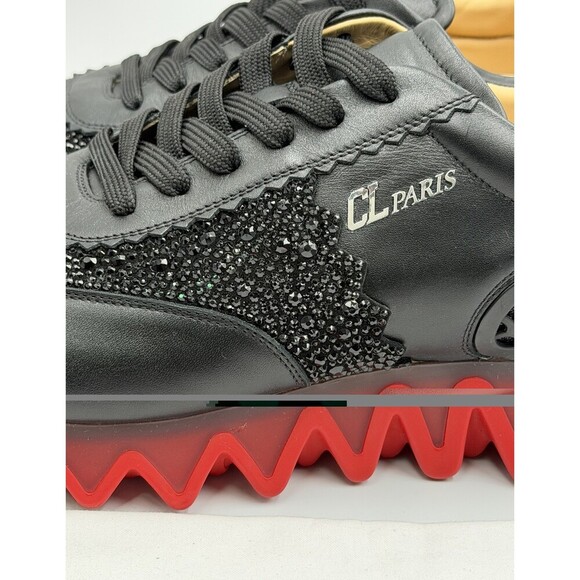 Christian Louboutin Loubishark Sneakers Leather Swarovski Crystal Size 43.5 EU main image 11